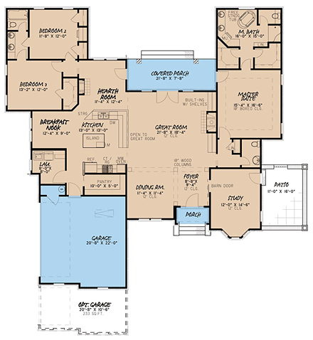 House Plan 82435 First Level Plan