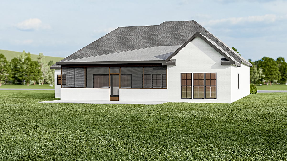 European Southern Traditional Rear Elevation of Plan 82436