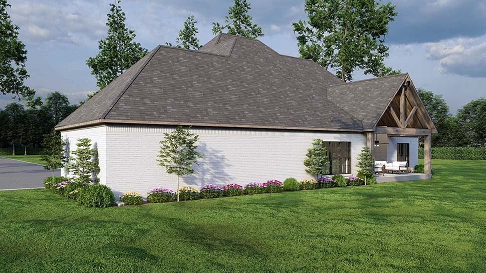 Cottage, Country, Craftsman Plan with 2410 Sq. Ft., 4 Bedrooms, 5 Bathrooms, 3 Car Garage Picture 7