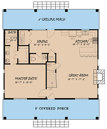 House Plan 82442 First Level Plan