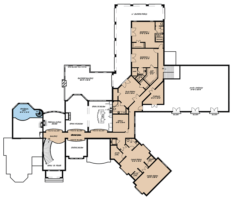 House Plan 82443 Level Two