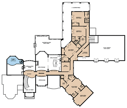 House Plan 82443 Second Level Plan