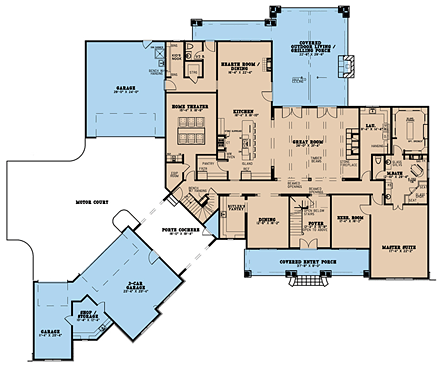 House Plan 82444 First Level Plan