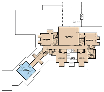 House Plan 82444 Second Level Plan