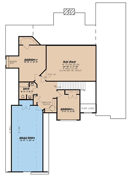 House Plan 82445 Second Level Plan