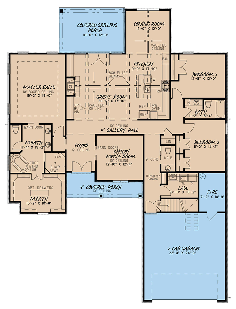 Country European Traditional Level One of Plan 82446