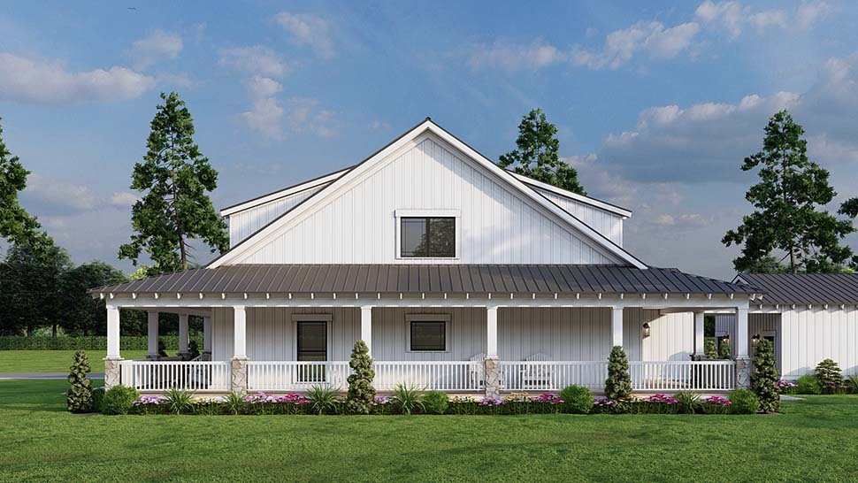 Bungalow, Cabin, Cottage, Country, Farmhouse, Southern Plan with 3380 Sq. Ft., 4 Bedrooms, 4 Bathrooms, 3 Car Garage Picture 8