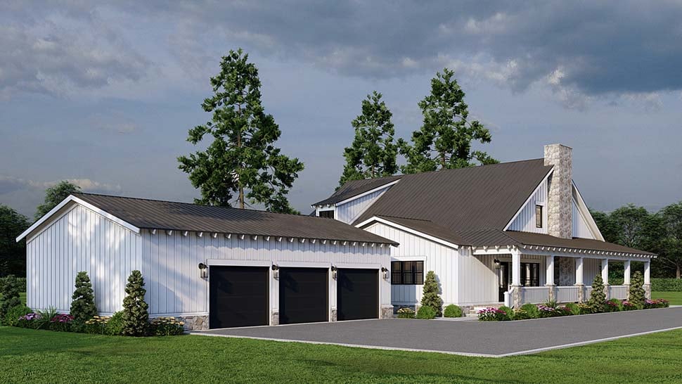 Bungalow, Cabin, Cottage, Country, Farmhouse, Southern Plan with 3380 Sq. Ft., 4 Bedrooms, 4 Bathrooms, 3 Car Garage Picture 10