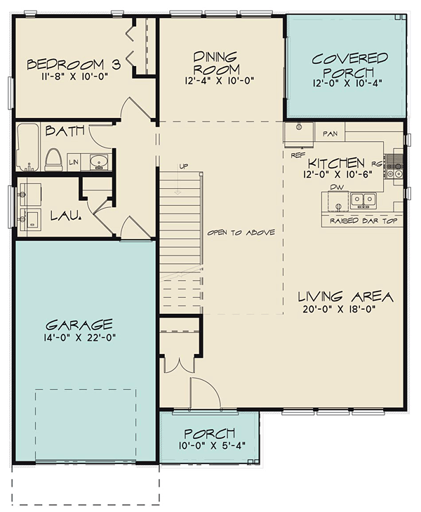 Contemporary Modern Level One of Plan 82450