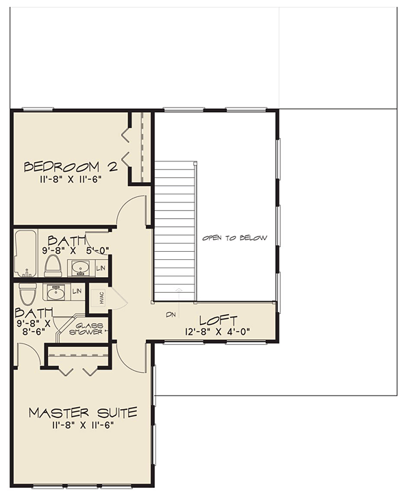 Contemporary Modern Level Two of Plan 82450