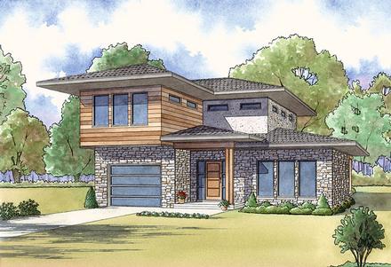 Contemporary Modern Elevation of Plan 82450