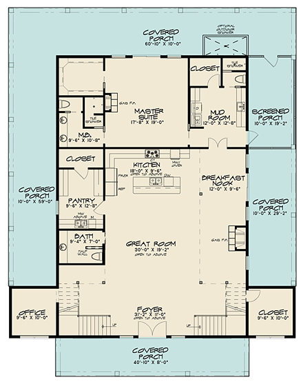 House Plan 82451 First Level Plan