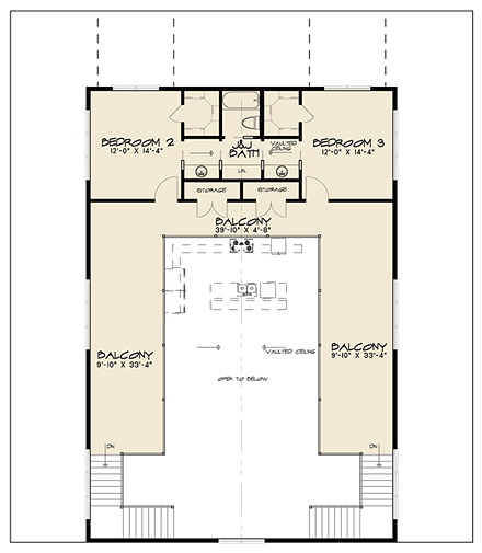 House Plan 82451 Second Level Plan