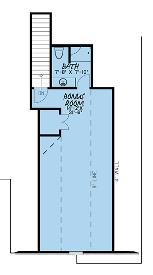 European French Country Traditional Level Two of Plan 82453