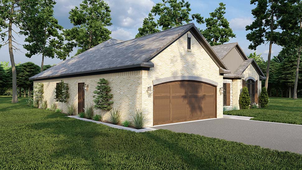 Cottage, Country, Traditional Plan with 1745 Sq. Ft., 2 Car Garage Picture 4