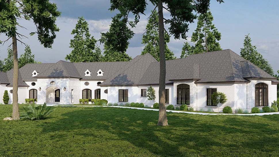 European, French Country, Mediterranean, Southern Plan with 6554 Sq. Ft., 4 Bedrooms, 6 Bathrooms, 3 Car Garage Picture 8
