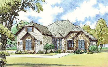 European French Country Traditional Elevation of Plan 82462