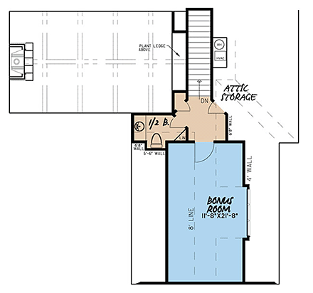 House Plan 82465 Second Level Plan