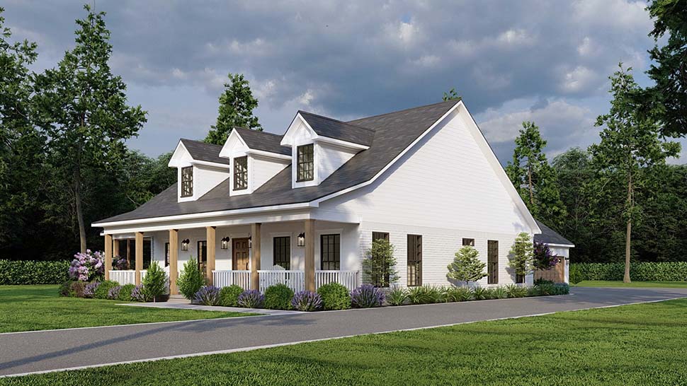 Country, Southern Plan with 2871 Sq. Ft., 3 Bedrooms, 3 Bathrooms, 4 Car Garage Picture 2