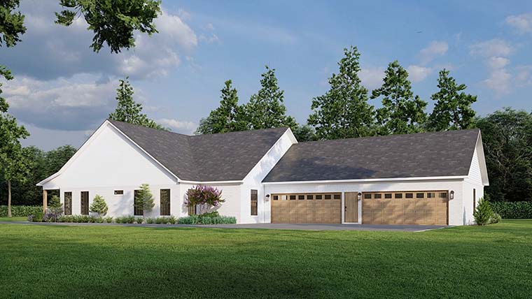 Country, Southern Plan with 2871 Sq. Ft., 3 Bedrooms, 3 Bathrooms, 4 Car Garage Picture 3