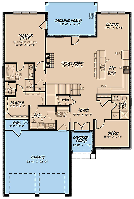 House Plan 82468 First Level Plan