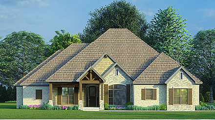 Bungalow Craftsman French Country Traditional Elevation of Plan 82477