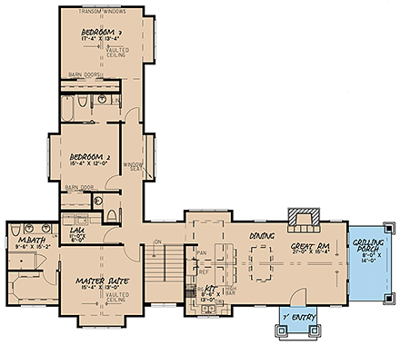House Plan 82478 First Level Plan