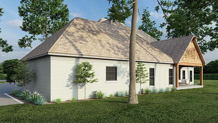 Craftsman, European, Southern, Traditional Plan with 2253 Sq. Ft., 3 Bedrooms, 3 Bathrooms, 3 Car Garage Picture 6