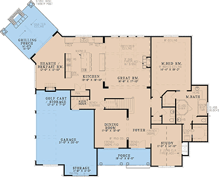 House Plan 82485 First Level Plan