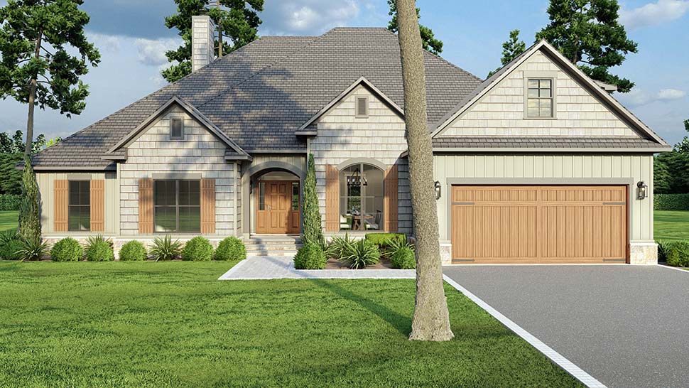 European, Traditional Plan with 2646 Sq. Ft., 4 Bedrooms, 3 Bathrooms, 2 Car Garage Picture 18