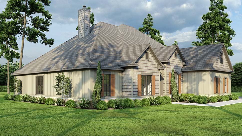 European, Traditional Plan with 2646 Sq. Ft., 4 Bedrooms, 3 Bathrooms, 2 Car Garage Picture 4