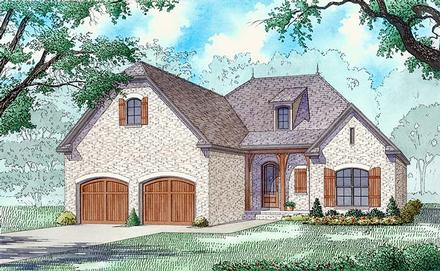 Country Craftsman European French Country Elevation of Plan 82489