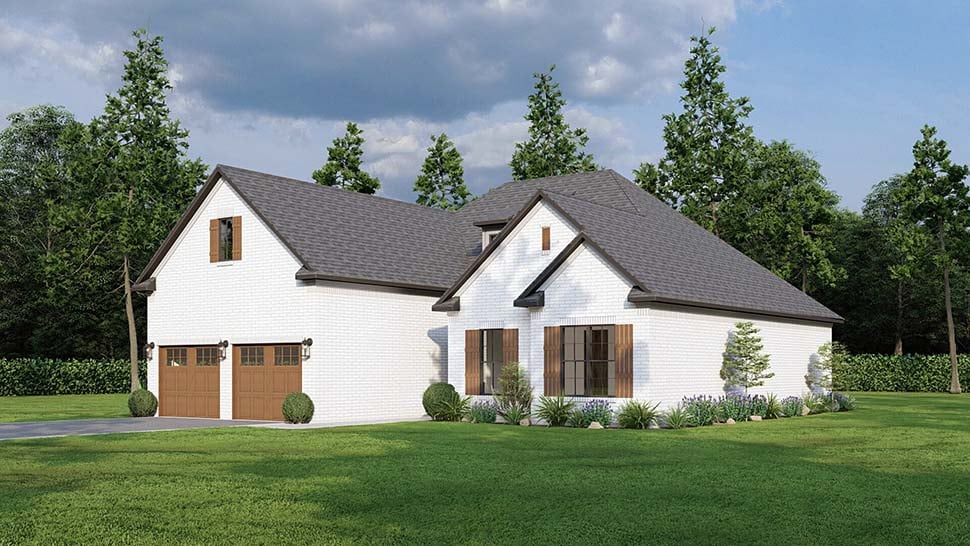 Traditional Plan with 1757 Sq. Ft., 3 Bedrooms, 3 Bathrooms, 2 Car Garage Picture 4
