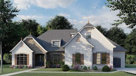 Bungalow Craftsman French Country Elevation of Plan 82491