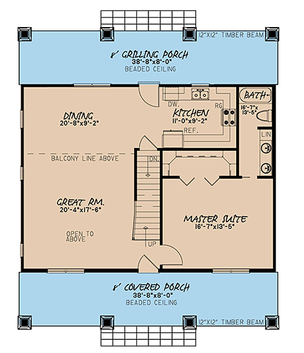 House Plan 82496 First Level Plan