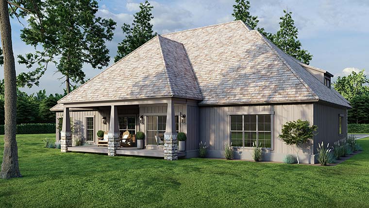 Bungalow, Craftsman, European, French Country, Southern, Traditional Plan with 2495 Sq. Ft., 3 Bedrooms, 4 Bathrooms, 2 Car Garage Picture 6