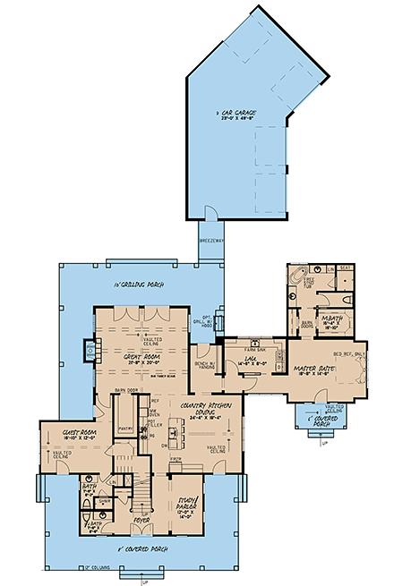 House Plan 82502 First Level Plan