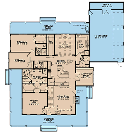 House Plan 82509 First Level Plan