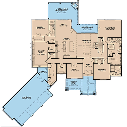 House Plan 82511 First Level Plan