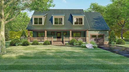 Cottage Country Southern Elevation of Plan 82514