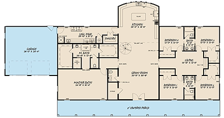 House Plan 82515 First Level Plan