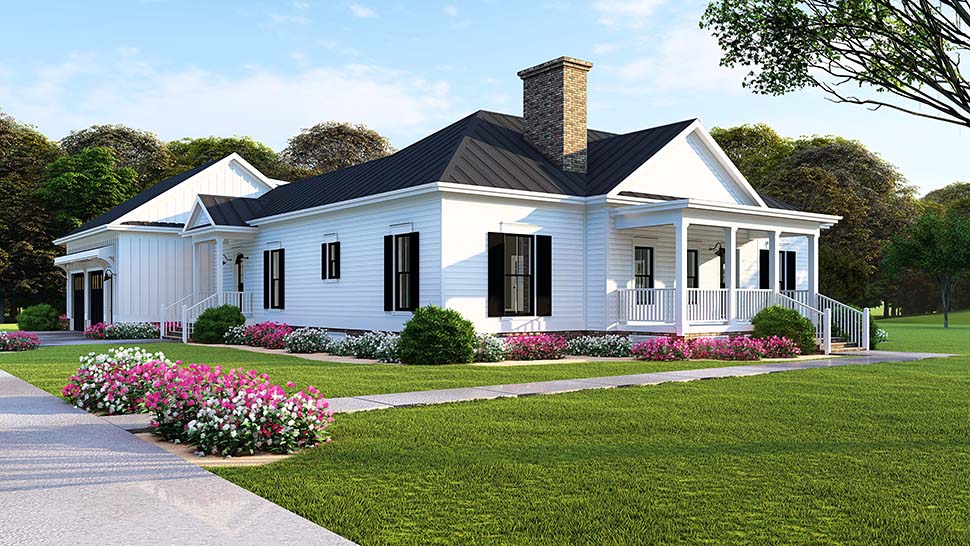 Bungalow, Country, Craftsman, Traditional Plan with 2430 Sq. Ft., 3 Bedrooms, 2 Bathrooms, 2 Car Garage Picture 4