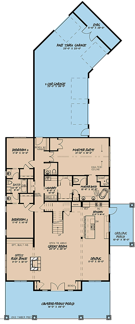 House Plan 82517 First Level Plan