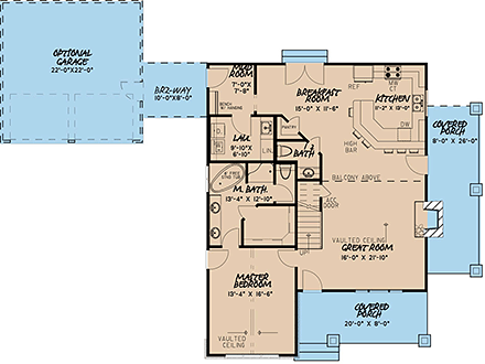 House Plan 82519 First Level Plan