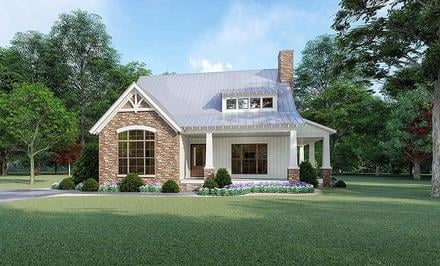 Bungalow Cottage Country Craftsman Elevation of Plan 82519