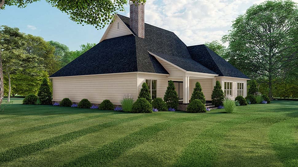 Country, Farmhouse, Southern Plan with 3004 Sq. Ft., 3 Bedrooms, 4 Bathrooms, 2 Car Garage Picture 2