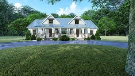 Bungalow Country Craftsman Farmhouse Elevation of Plan 82524