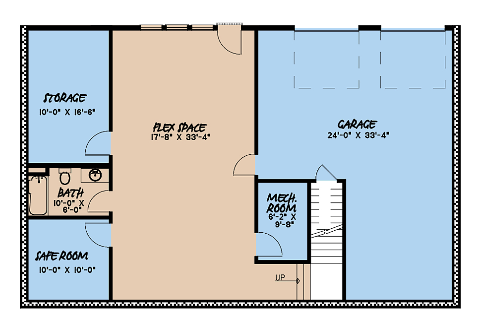 Farmhouse Lower Level of Plan 82526