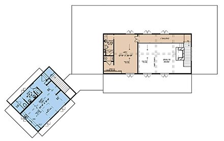 House Plan 82528 Second Level Plan