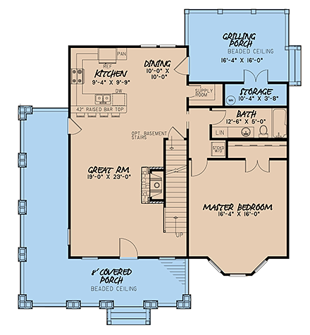 House Plan 82529 First Level Plan